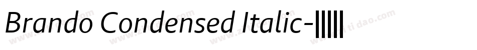 Brando Condensed Italic字体转换